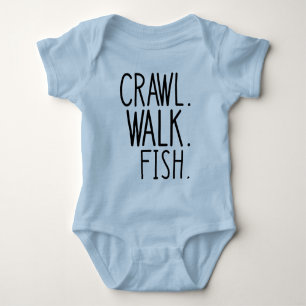 Body Para Bebé Crawl Walk Fish, Fisher Baby