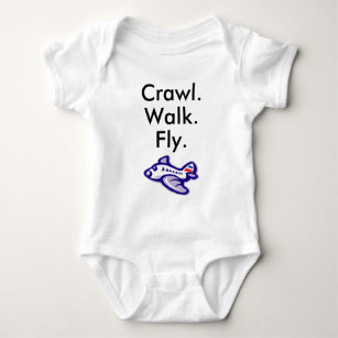 Body Para Bebé Crawl Walk Fly Airplane Baby Bodysuit
