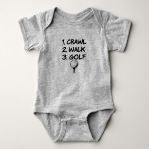 Body Para Bebé Crawl Walk Golf graciosa camiseta para niños
