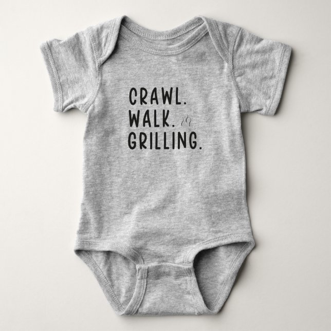 Body Para Bebé Crawl Walk Grilling Cookout (Anverso)