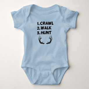 Body Para Bebé Crawl Walk Hunt camiseta de bebé