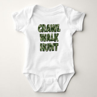 Body Para Bebé Crawl Walk Hunt graciosa camiseta de niño