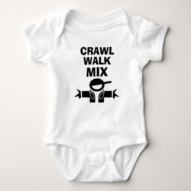 Body Para Bebé CRAWL WALK MIX baby bodysuit para futuros DJ (Anverso)