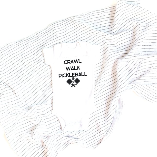 Body Para Bebé Crawl Walk Pickleball Funny Ropa Recién Nacida (Subido por el creador)