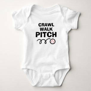 Body Para Bebé CRAWL WALK PITCH divertido traje de béisbol para b