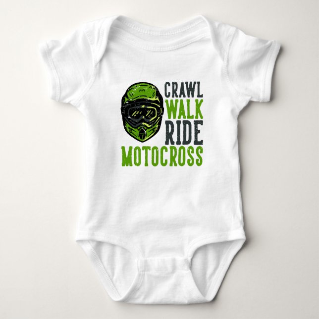 Body Para Bebé Crawl Walk Ride Motocross (Anverso)