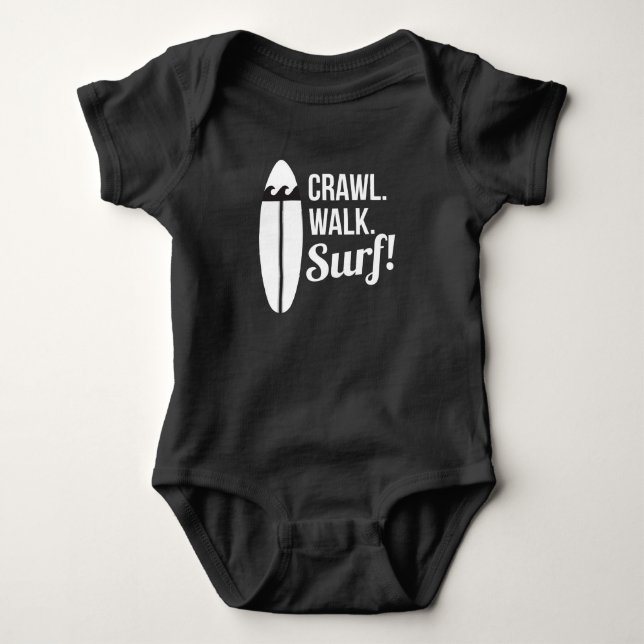 Body Para Bebé Crawl Walk Surf (Anverso)