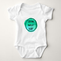 Crawl Walk Surf with Green Emblem