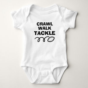 Body Para Bebé CRAWL WALK TACKLE rugby bodysuit para el recién na