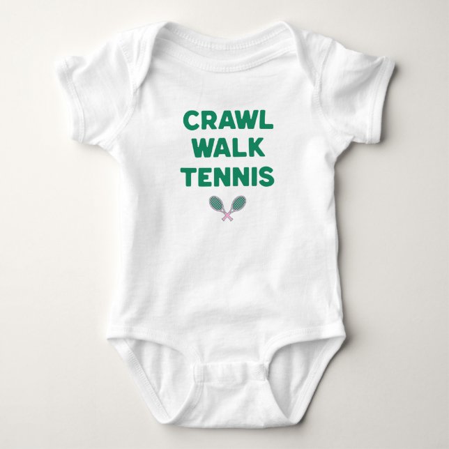 Body Para Bebé Crawl Walk Tennis Funny (Anverso)