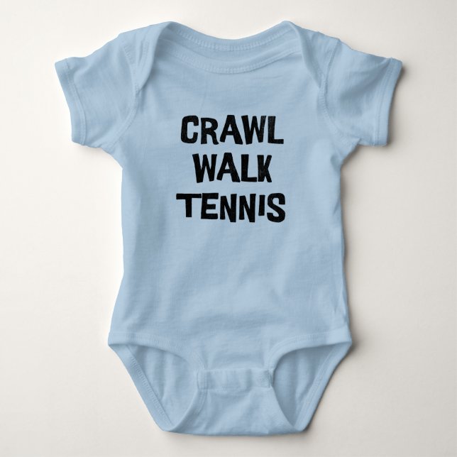 Body Para Bebé Crawl Walk Tennis Funny (Anverso)