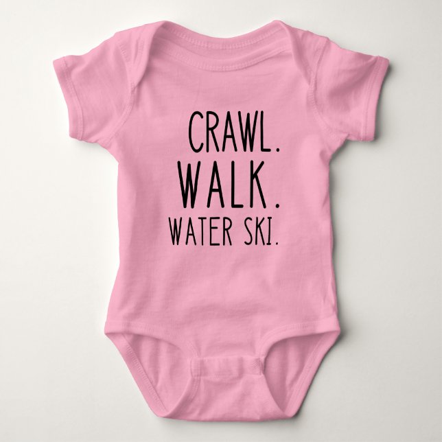 Body Para Bebé Crawl Walk Water Ski, Bebé esquí acuático (Anverso)