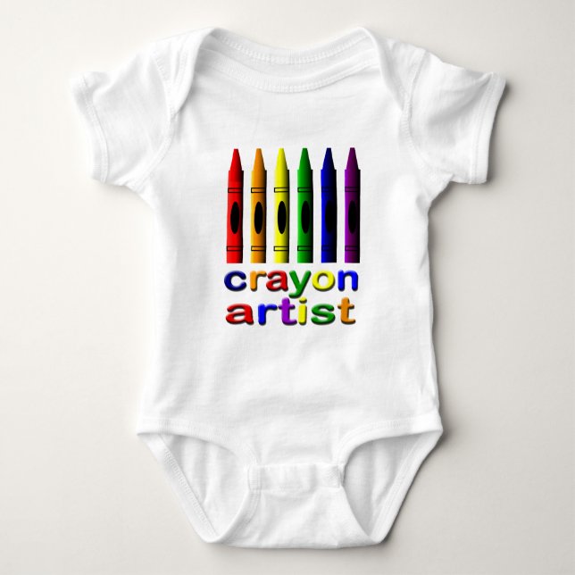 Body Para Bebé Crayon Artist Crayons Creeper Infantil (Anverso)