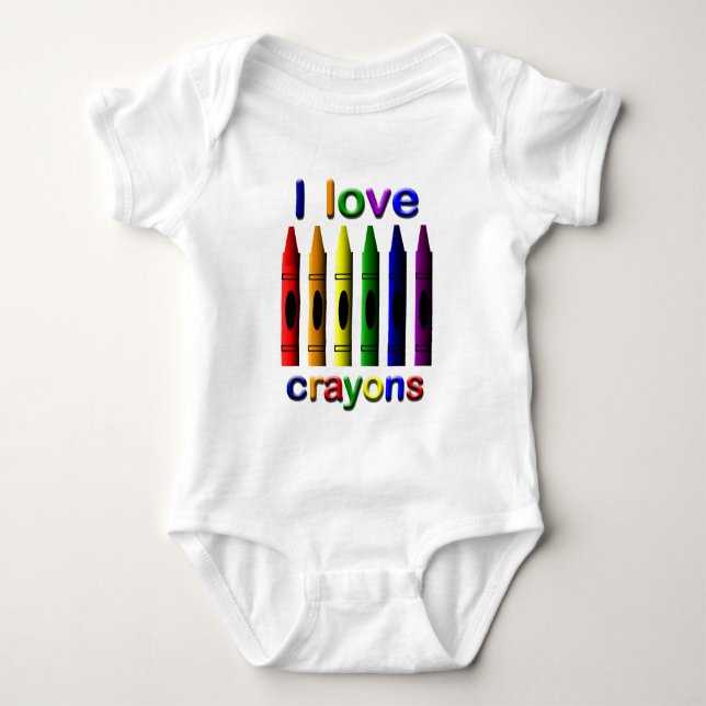 Body Para Bebé Crayon Love Crayons Infantil Creeper (Anverso)