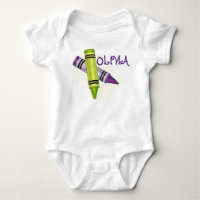Crayones de arte morado-verde puro personalizado