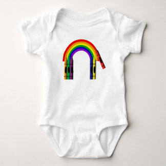 Body Para Bebé Crayones de color Crepres con arcoiris cutto infan