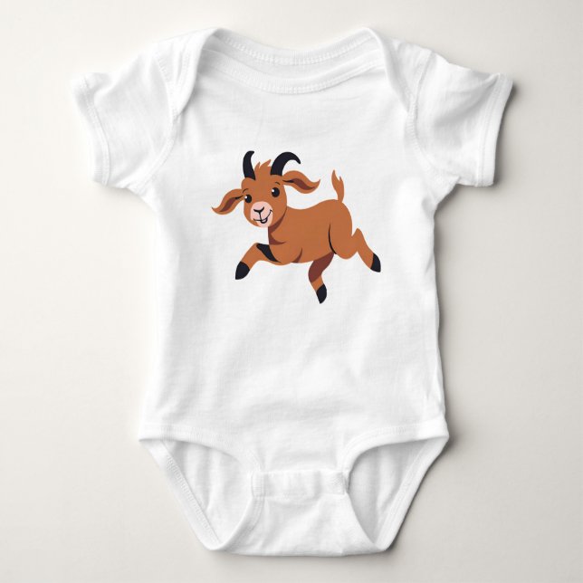 Body Para Bebé Crazy Jumping Goat Kid (Anverso)