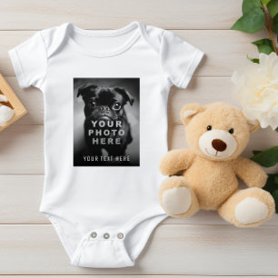 Body Para Bebé Crea tu propia foto simple y texto personalizado