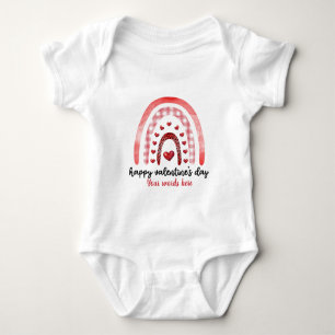 Body Para Bebé Crea tu propio corazón Rainbow Valentine