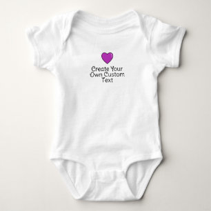 Body Para Bebé Crea tu propio texto personalizado con corazón mor