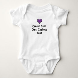 Body Para Bebé Crea tu propio texto personalizado con Purple Hear