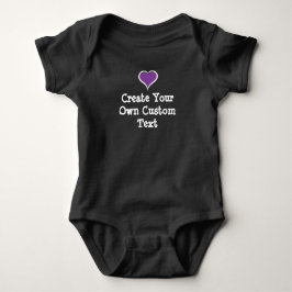 Body Para Bebé Crea tu propio texto personalizado con Purple Hear