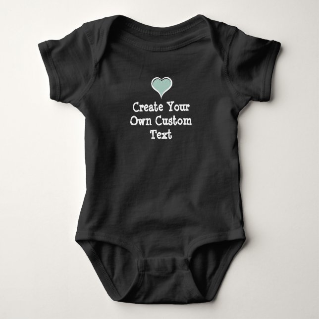 Body Para Bebé Crea tu propio texto personalizado con Sage Heart  (Anverso)
