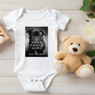 Body Para Bebé Crea tu propio texto simple de foto y Personalizad