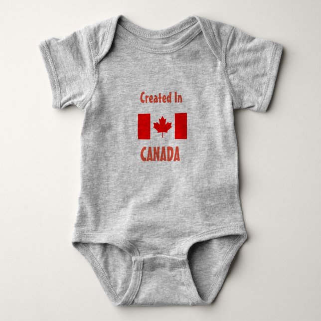 Body Para Bebé Creado en Canadá - una pieza del bebé (Anverso)