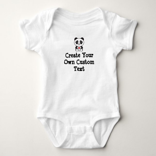 Body Para Bebé Crear su propio texto personalizado Panda (Anverso)