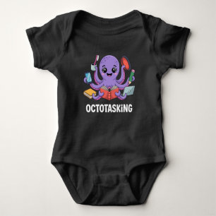 Body Para Bebé Creatura de Octotasking en modo multitarea