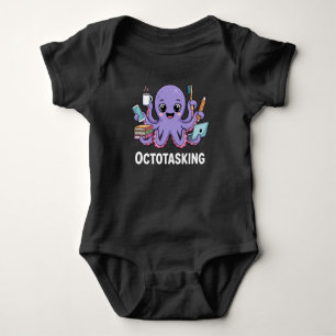 Body Para Bebé Creatura de Octotasking en modo multitarea