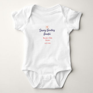 Body Para Bebé creciendo algo hermoso lazo de melocotón baby show