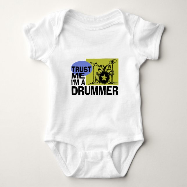 Body Para Bebé Créeme, soy un baterista (Anverso)