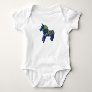 Body Para Bebé Creeper de niños de caballos Blue Dala