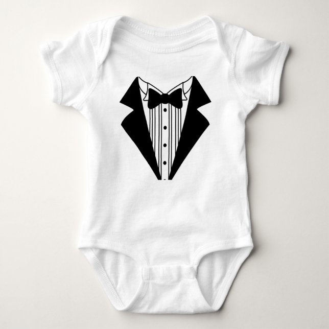 Body Para Bebé Creeper infantil de Tuxedo (Anverso)