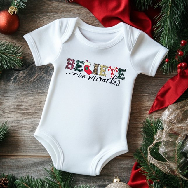 Body Para Bebé Creer en los milagros Moda vacaciones de Navidades (Subido por el creador)
