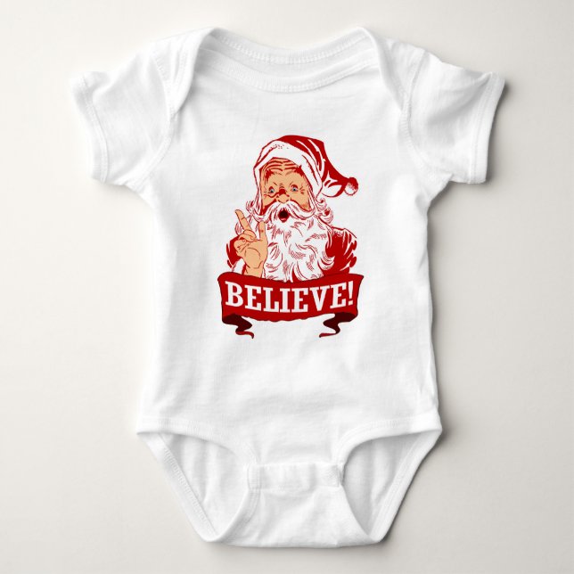 Body Para Bebé Creer en Santa Claus (Anverso)