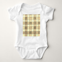 Body Para Bebé Crema blanca y unisex de Tan gingham