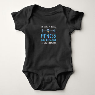 Body Para Bebé Crema de hielo Foodie Ness Gym Regalos Hombres Muj