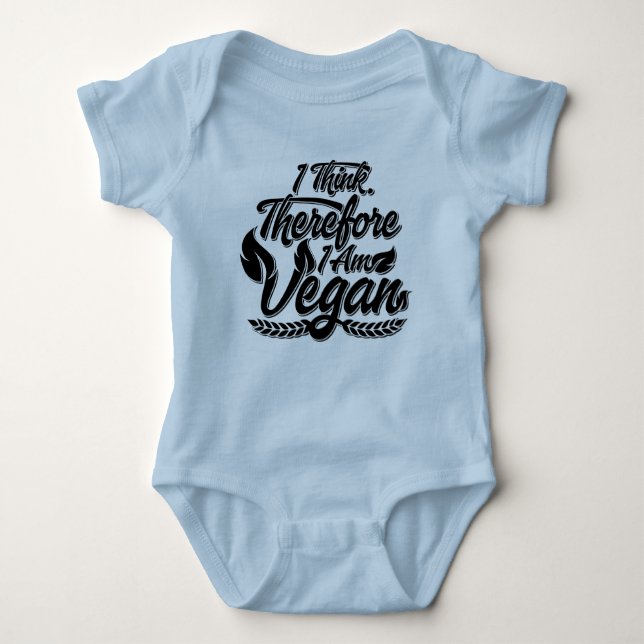 Body Para Bebé Creo Que Por Lo Tanto Soy Vegan (Anverso)