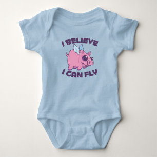 Body Para Bebé Creo que puedo volar Cerdito Kawaii Lindo