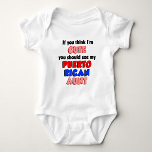 Body Para Bebé Creo que soy una linda tía puertorriqueña