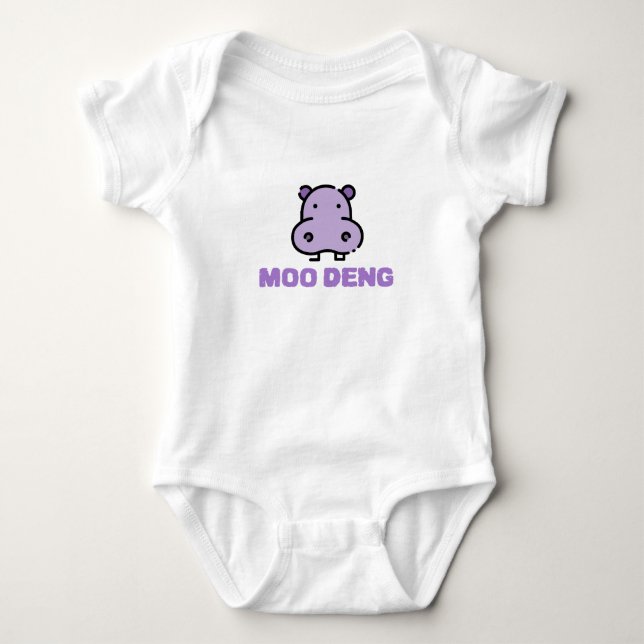 Body Para Bebé Cría de Hipopótamo Moo Deng (Anverso)