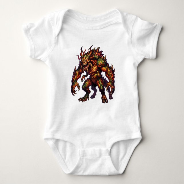 Body Para Bebé Criatura Behemoth Infernal (Anverso)