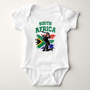 Body Para Bebé Cricket sudafricano, regalo de hincha de la bander