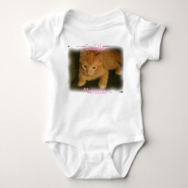 Body Para Bebé Crieper de infante Kitty "Cuddle Monster" (Anverso)