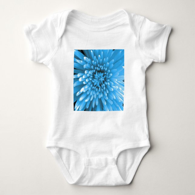 Body Para Bebé Crisantemo Azul (Anverso)