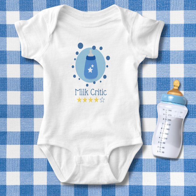 Body Para Bebé Crítico de la leche divertida (Subido por el creador)