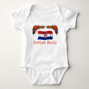 Body Para Bebé Croata Sretan Bozic (Felices Navidad)